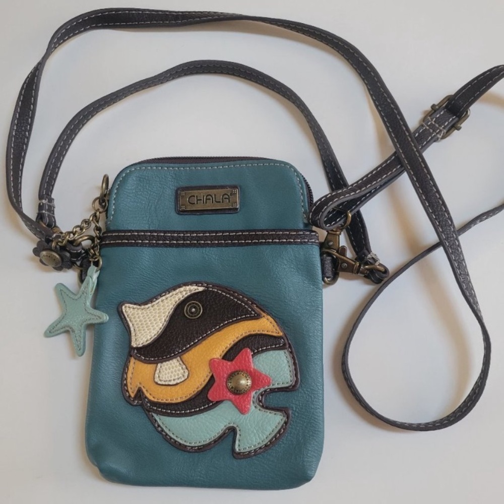 CHALA Angel Fish Cell Phone Purse Mini Crossbody with Starfish Charm